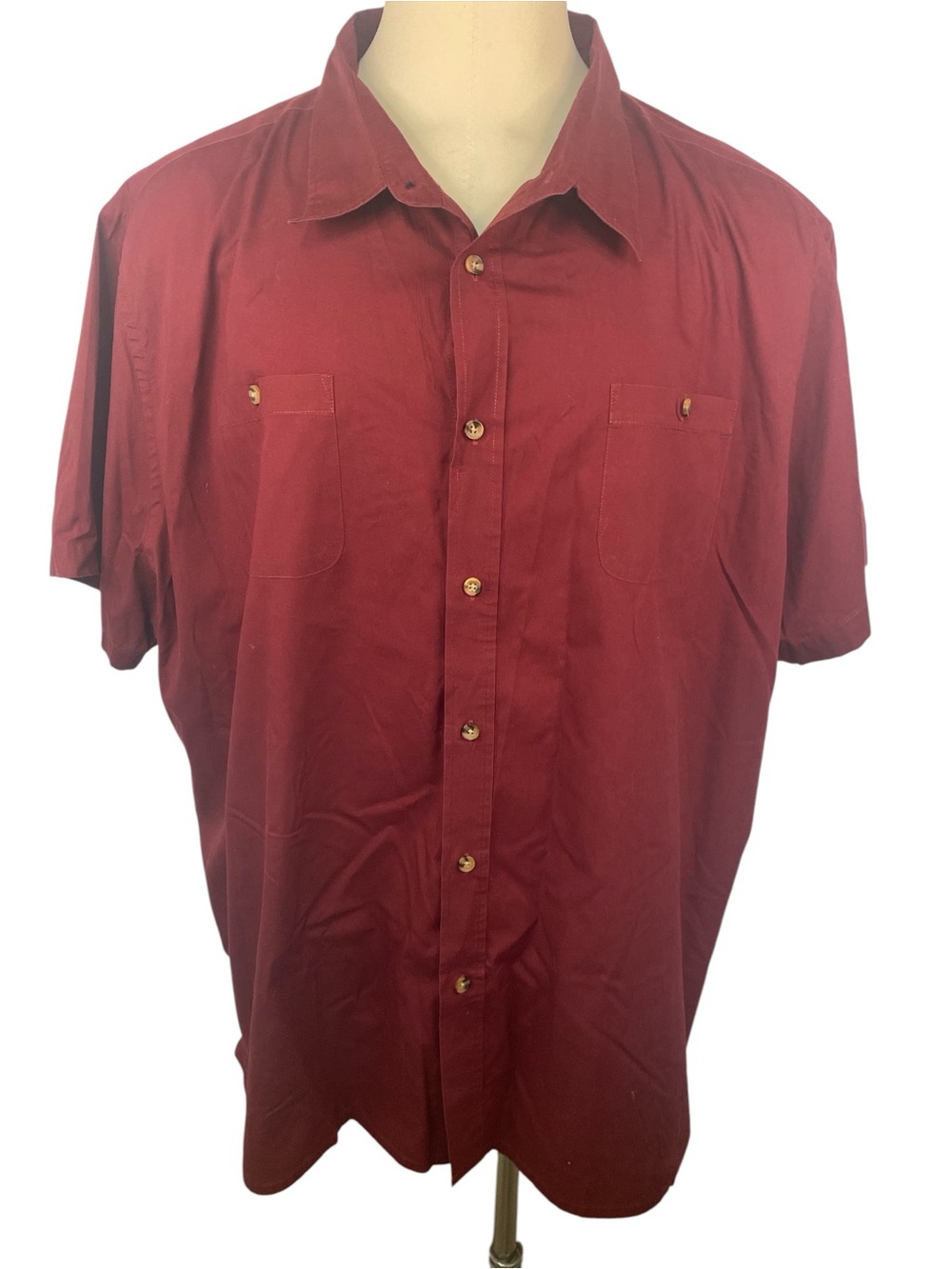 King Size Narokn Short-Sleeve Button-Up Shirt Men’s 5XL Big